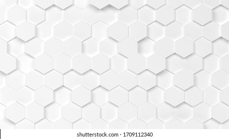 Abstract Hexagon Background. 3d Illustration 