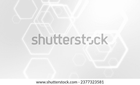 Abstract hexagon white gray pattern technology dark background.Hexagon geometric white gray light pattern technology background. Abstract graphic design digital block chain and science concept.