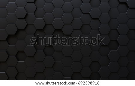 Abstract hexagonal background 3d illustration