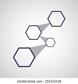 Abstract hexagons