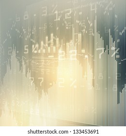 Abstract High Tech Background With Graphs And Diagrams