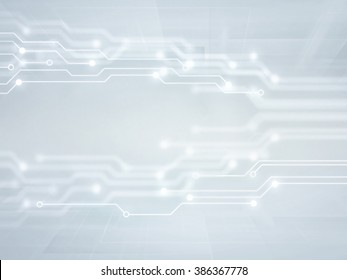 Abstract High Tech Background In White And Gray Tones