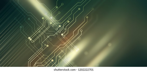 Abstract High Tech Backround With Circuit Board Design