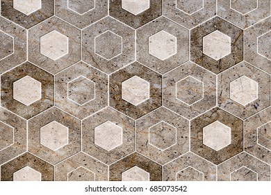 Abstract Home Decorative Hexagon Wall Tiles Design Pattern Background,