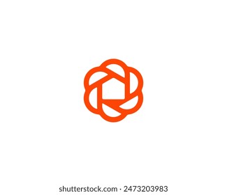 Abstract home house logo. Creative flower shutter icon. Real estate mansion building logotype.  illustration - Powered by Shutterstock