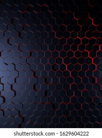 Hexagon Background Real Texture 3d Illustration Stock Illustration ...