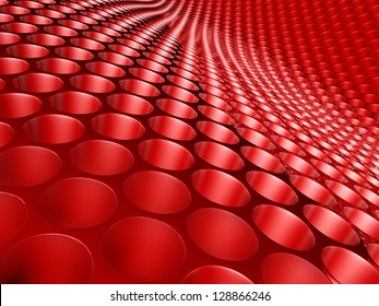 Abstract Honeycomb Red