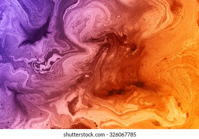 Abstract horizontal wallpaper. Marble texture. Bright colors. Liquid paints. Creative artwork.