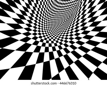 Abstract Illusion Black White 3d Render Stock Illustration 446676310 ...