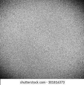 Abstract Illustration Background Texture With Seamless Pattern Of Television Grainy Noise Effect. TV Screen No Signal. Horizontal Template Rectangle, Black And White Perspective View.