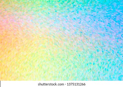 Abstract Illustration Of Blue, Orange Impressionist Pointlilism Background