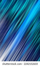 Abstract illustration and bright neon stripes  blue  cyan  white black background  Background and copy space   nice gradient 