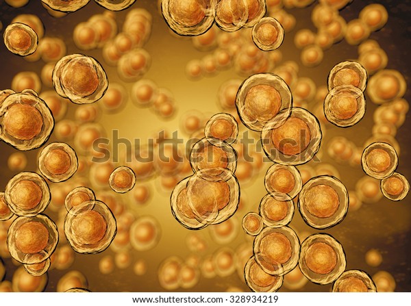 Abstract illustration of cells in mitosis or\
multiplication of\
cells