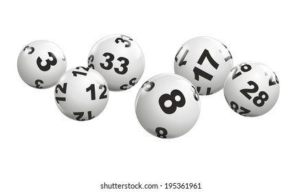 abstract illustration of dynamically rolling lottery balls