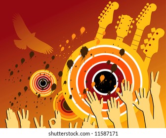 Abstract illustration of a grunge music party - Powered by Shutterstock