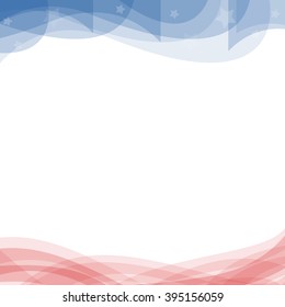 An Abstract Illustration On The United States Patriotic Background In Red And Blue Colors 