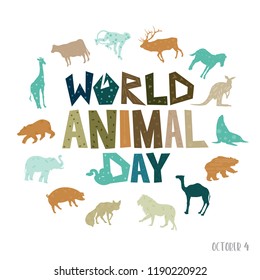 An abstract illustration of World Animal day on a white isolated background
 - Powered by Shutterstock