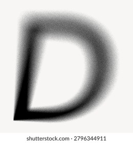 Abstract image of a blurred, gradient letter 'D' in black and white, creating a soft, artistic effect on a light background.