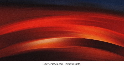 An abstract image featuring bold, swirling patterns of red and orange set against a contrasting dark blue backdrop