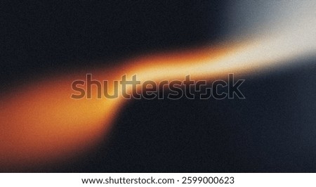 An abstract image featuring a glowing orange light leak against a dark background. Film grain texture and a blurred gradient effect create a dreamy, aesthetic feel.