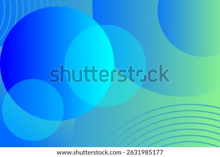Abstract image featuring overlapping blue and green circles of varying sizes on a gradient background. The design is calming with a sense of fluidity.
