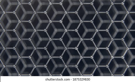 Abstract Image Of Graphene. 3d Render