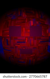 An abstract image of horizontal stripes of different lengths, forming the unkind face of a technological monster.