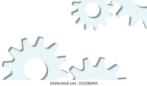 Abstract Image. Set Of Gear Wheels Relative To The Concept Of CREATIVE MEETING, Team Solution, Evolution Or TEAMWORK. ILLUSTRATION. Shadow Effects On Blue Background.