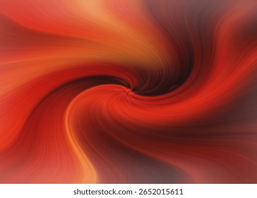 An abstract image showcasing a swirling vortex of red, orange, and brown hues converging towards a central point.