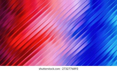 Abstract image with vibrant diagonal lines blending red, pink, and blue hues. The dynamic composition creates a sense of movement and energy.