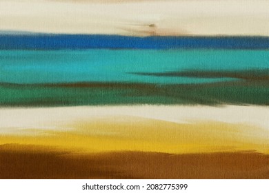 Abstract Impressionism. Landscape. Modern Painting.  Hand-drawn Illustration. 