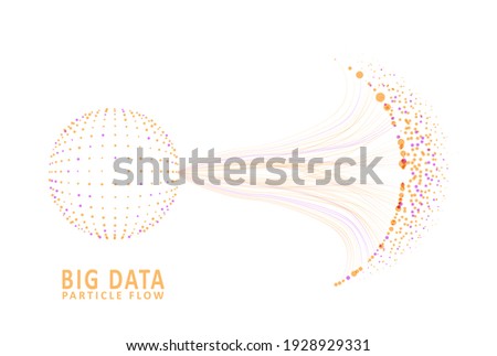 Abstract infographics visualization. Big data code representation. Futuristic network or business analytics. Graphic concept for your design