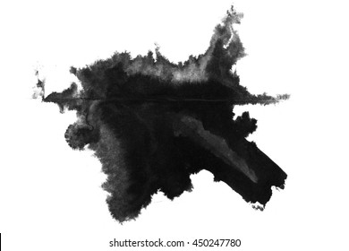 Abstract ink background. Marble style. Black, white ink in water