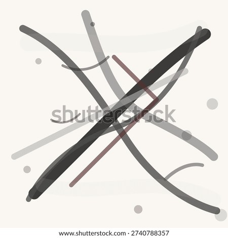 The Abstract Intersection of Infinite Lines Creating a Complex Web of Modern Minimalist Digital Artistry
