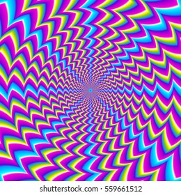 Abstract Iridescent Background Spin Illusion Stock Illustration ...