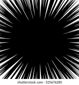 Abstract Irregular Explosion, Blast Effect. Radial - Radiating Lines Circular Pattern