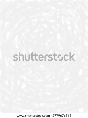 Abstract irregular grey scribble motif on a snow white background