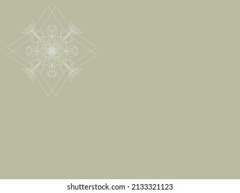 Abstract Islamic Greenlight Sage Flower Pattern For Backdrop, Walpaper, Background, Eid Cards, Etc