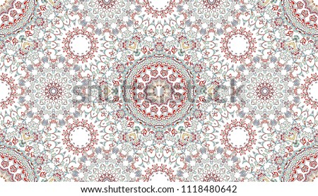 Abstract islamic pattern, arabian style. Seamless background. Hand painted watercolor traditional arabic geometric pattern, east ornament, indian water color painting, persian batik design, boho motif