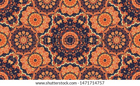 Abstract islamic pattern, arabian style. Seamless background. Hand painted watercolor traditional arabic geometric pattern, east ornament, indian water color painting, persian batik design, boho motif