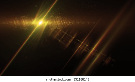 Abstract Laser Gold Streak Lights