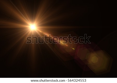 Abstract lens flare light over black background Foto stock © 