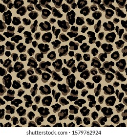 Vector Seamless Pattern Leopard Skin Texture Stock Vector (Royalty Free ...