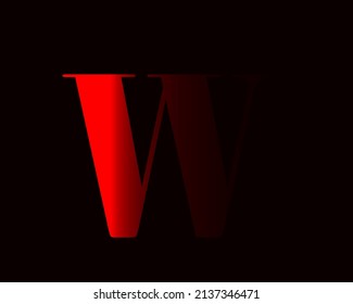 Abstract Letter 3d Shinny Glass Effect Design 