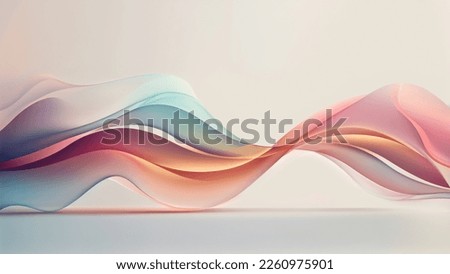 Abstract Light Background with 3D Smooth Color Waves
