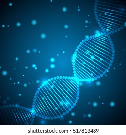Abstract light background with DNA chain. - Shutterstock ID 517813489