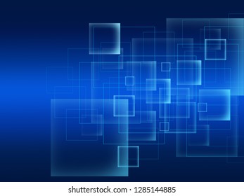 Abstract light blue background with square