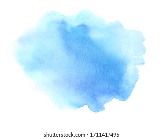 Blue Watercolor Hand Drawn Isolated Vector Stock Vector (Royalty Free ...