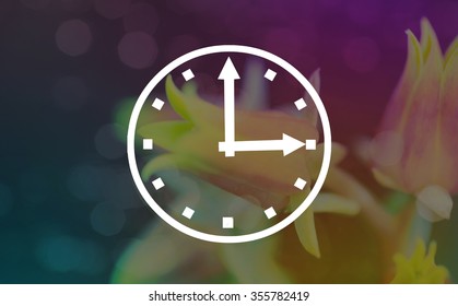 Abstract Light Bokeh Clocks Three Oclock