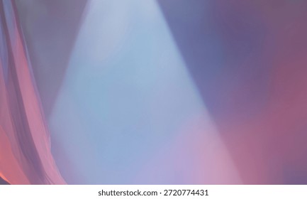 Abstract light play creates a soft, ethereal atmosphere, blending hues of blue and purple.